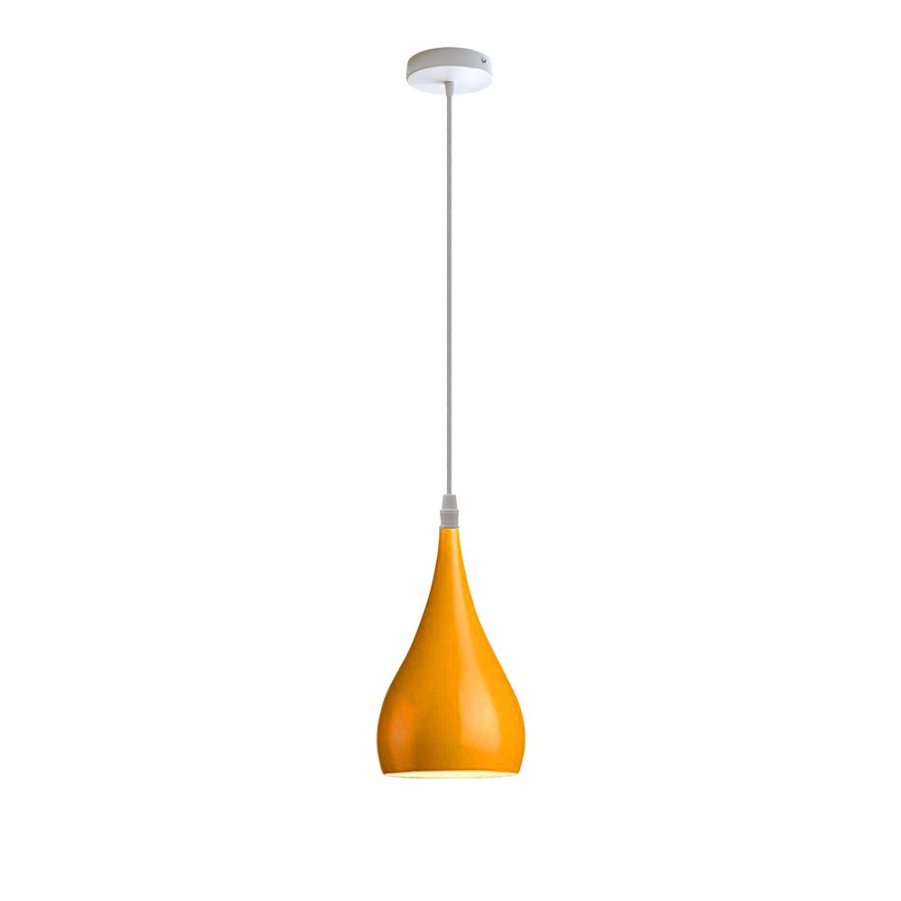 Metal E27 Teardrop Pendant Light Modern Industrial Hanging Light Fixture - SILVIONIX