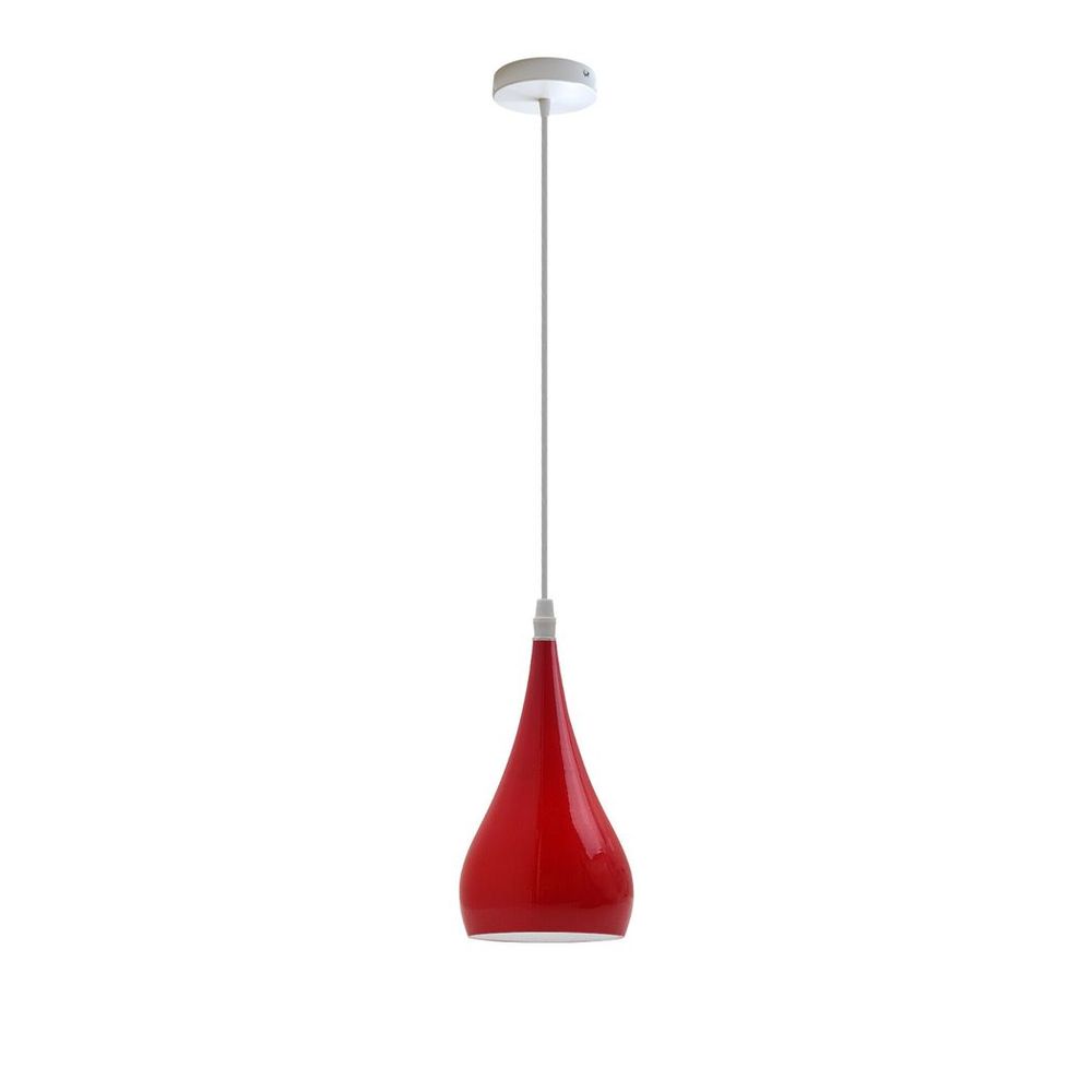 Metal E27 Teardrop Pendant Light Modern Industrial Hanging Light Fixture - SILVIONIX