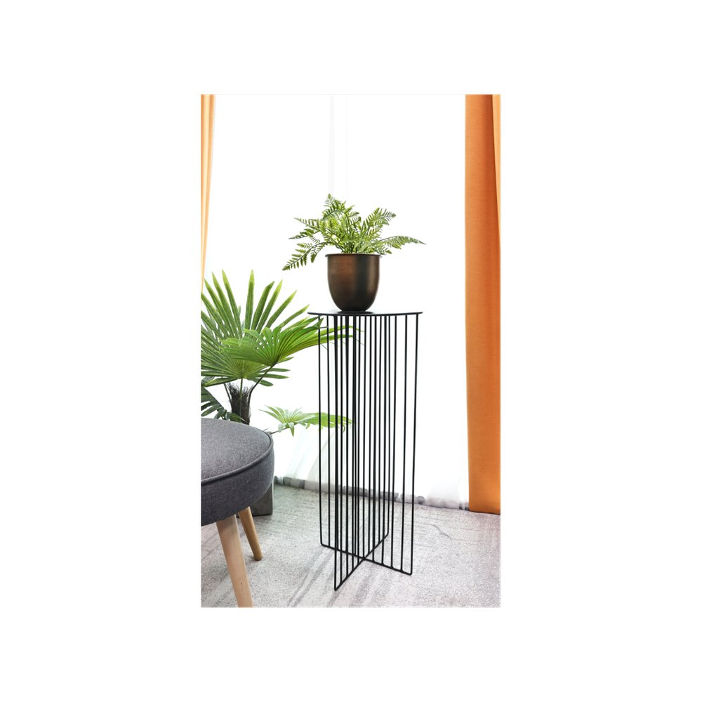 Metal Flower Stand Side Table - SLENDER - SILVIONIX