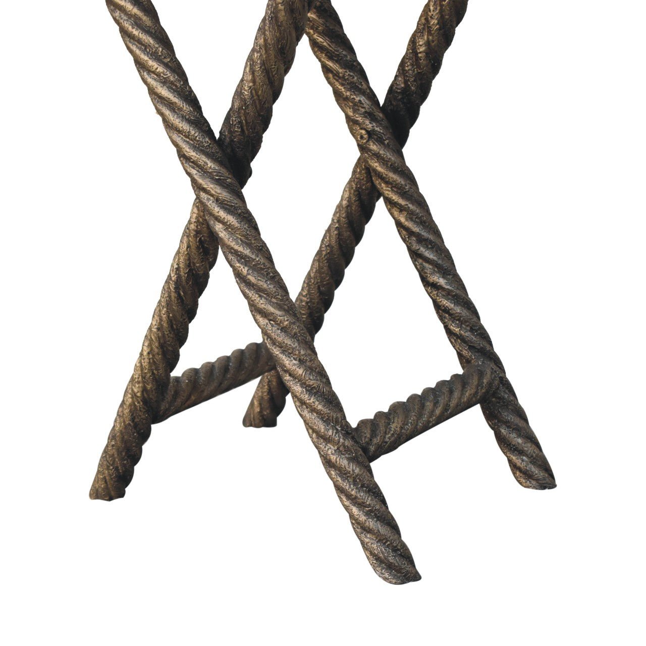 Metallic Rope Side Table - SILVIONIX