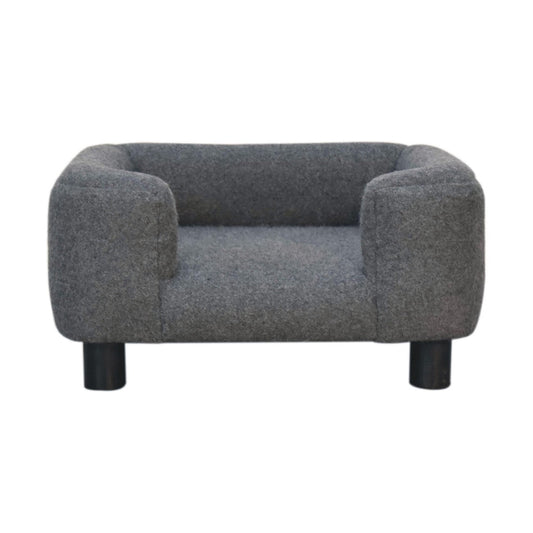 Mini Battleship Tweed Pet Sofa Bed - SILVIONIX