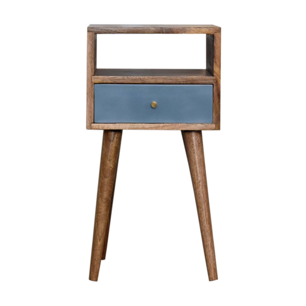 Mini Blue Hand Painted Bedside - SILVIONIX