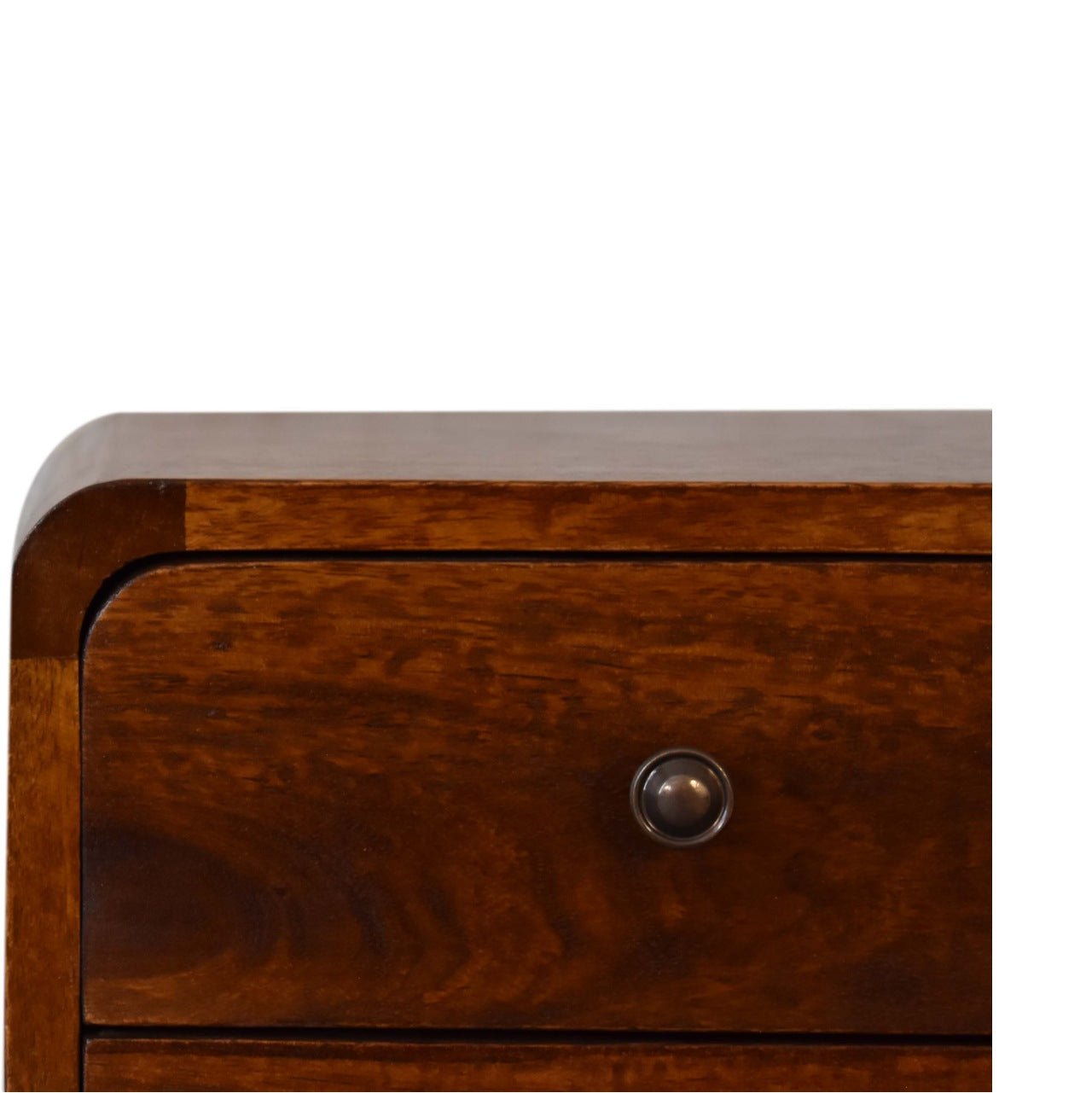 Mini Chestnut Curved Bedside - SILVIONIX