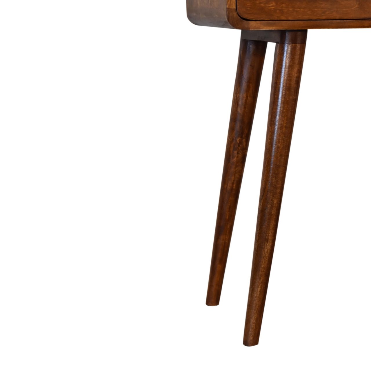 Mini Chestnut Curved Console Table - SILVIONIX