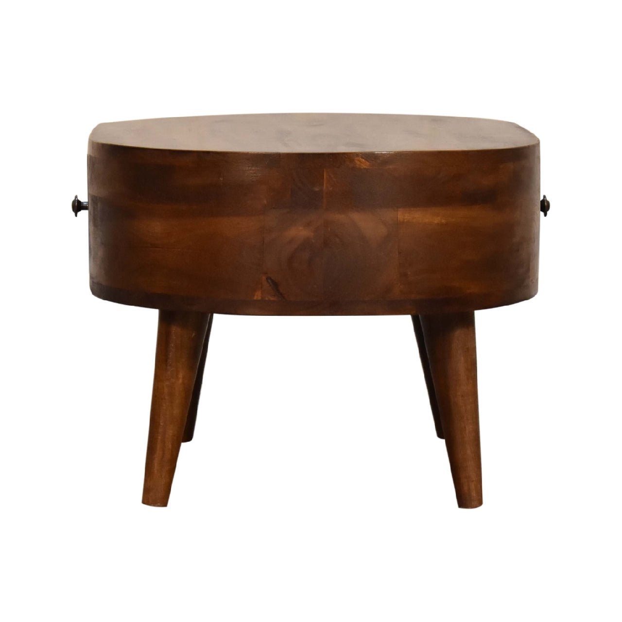 Mini Chestnut Rounded Coffee Table - SILVIONIX