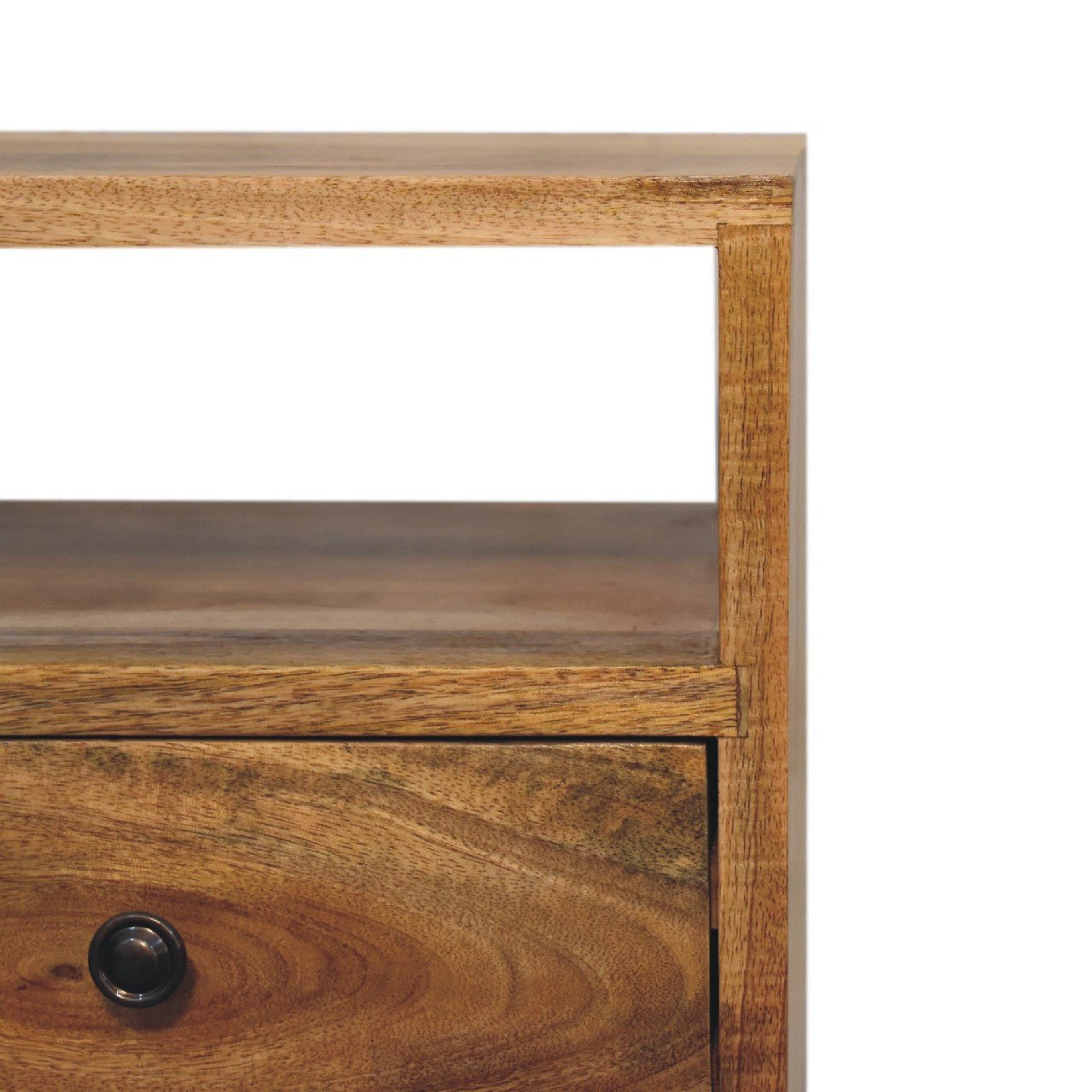 Mini Classic Oak - ish Bedside with Open Slot - SILVIONIX