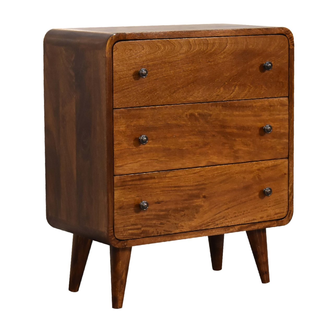 Mini Curved Chestnut Chest - SILVIONIX