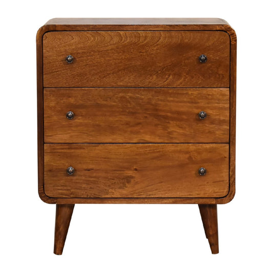 Mini Curved Chestnut Chest - SILVIONIX