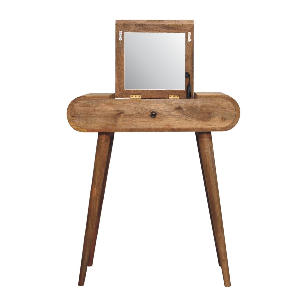 Mini Oak - ish Round Dressing Table - SILVIONIX