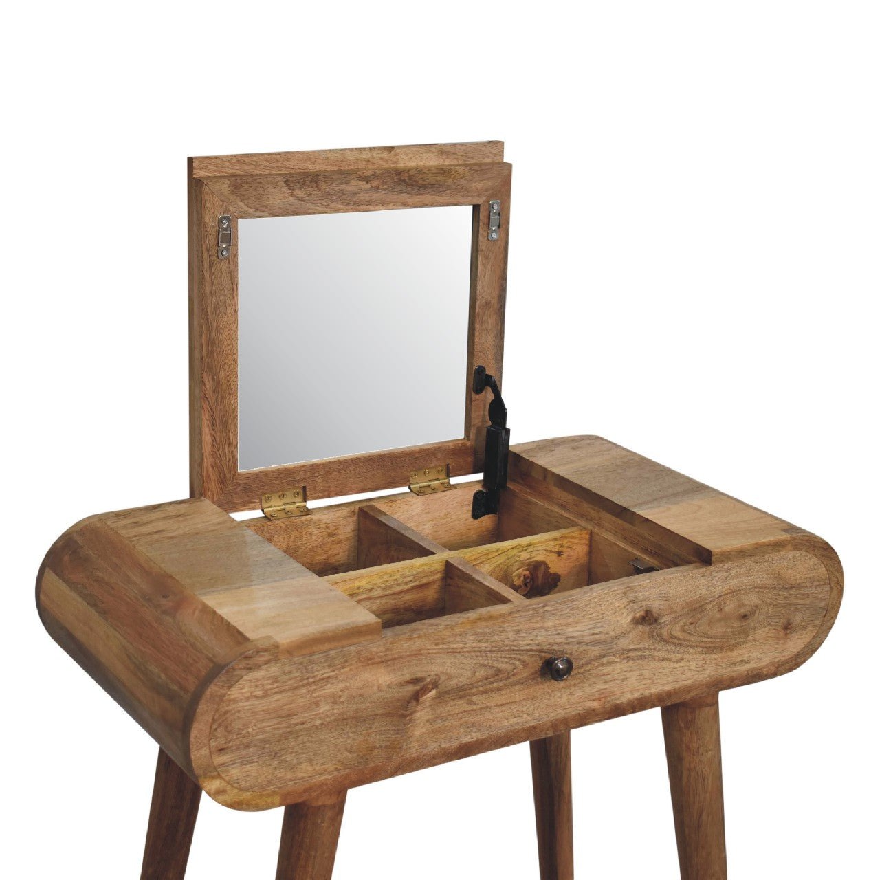 Mini Oak - ish Round Dressing Table - SILVIONIX