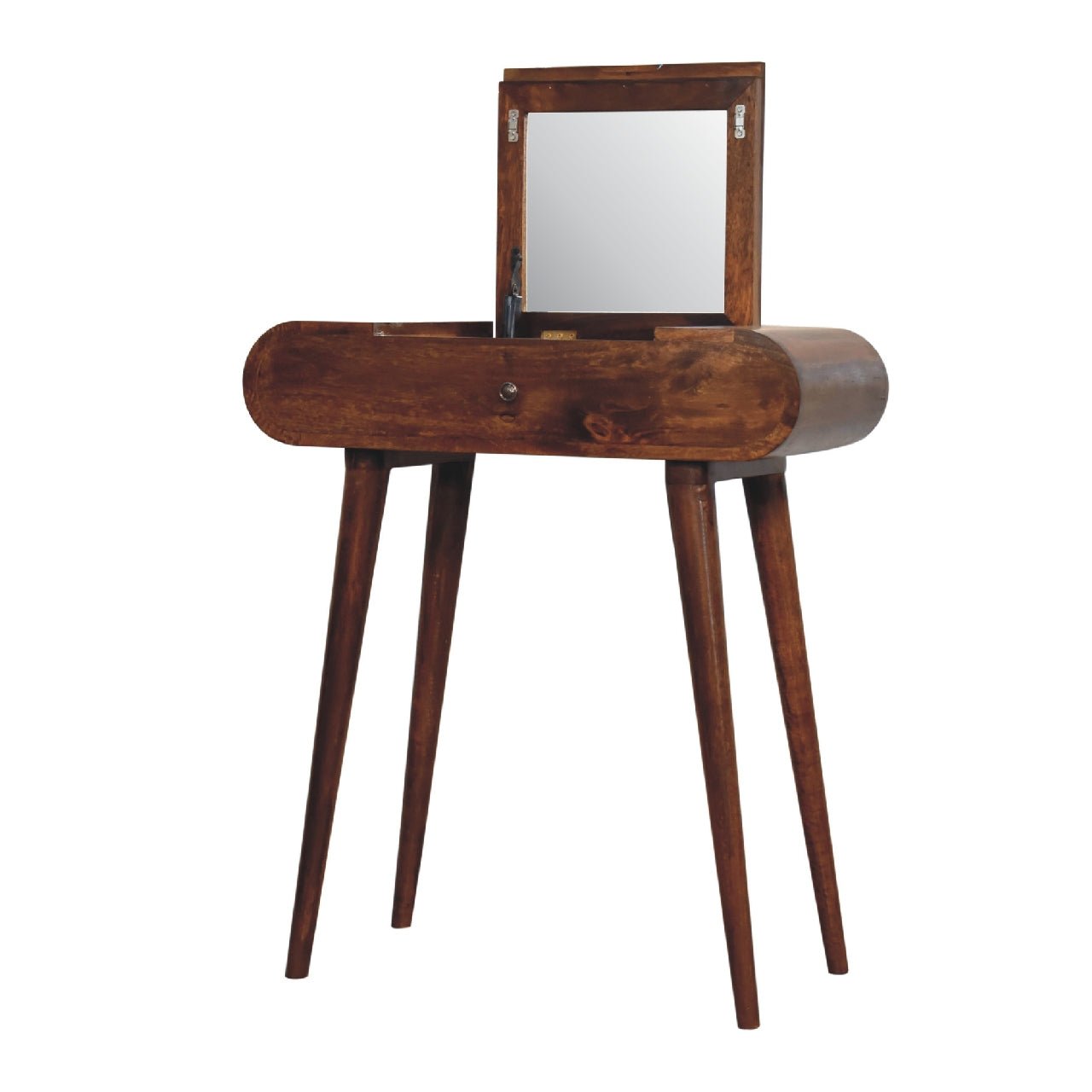 Mini Round Chestnut Fold Vanity - SILVIONIX