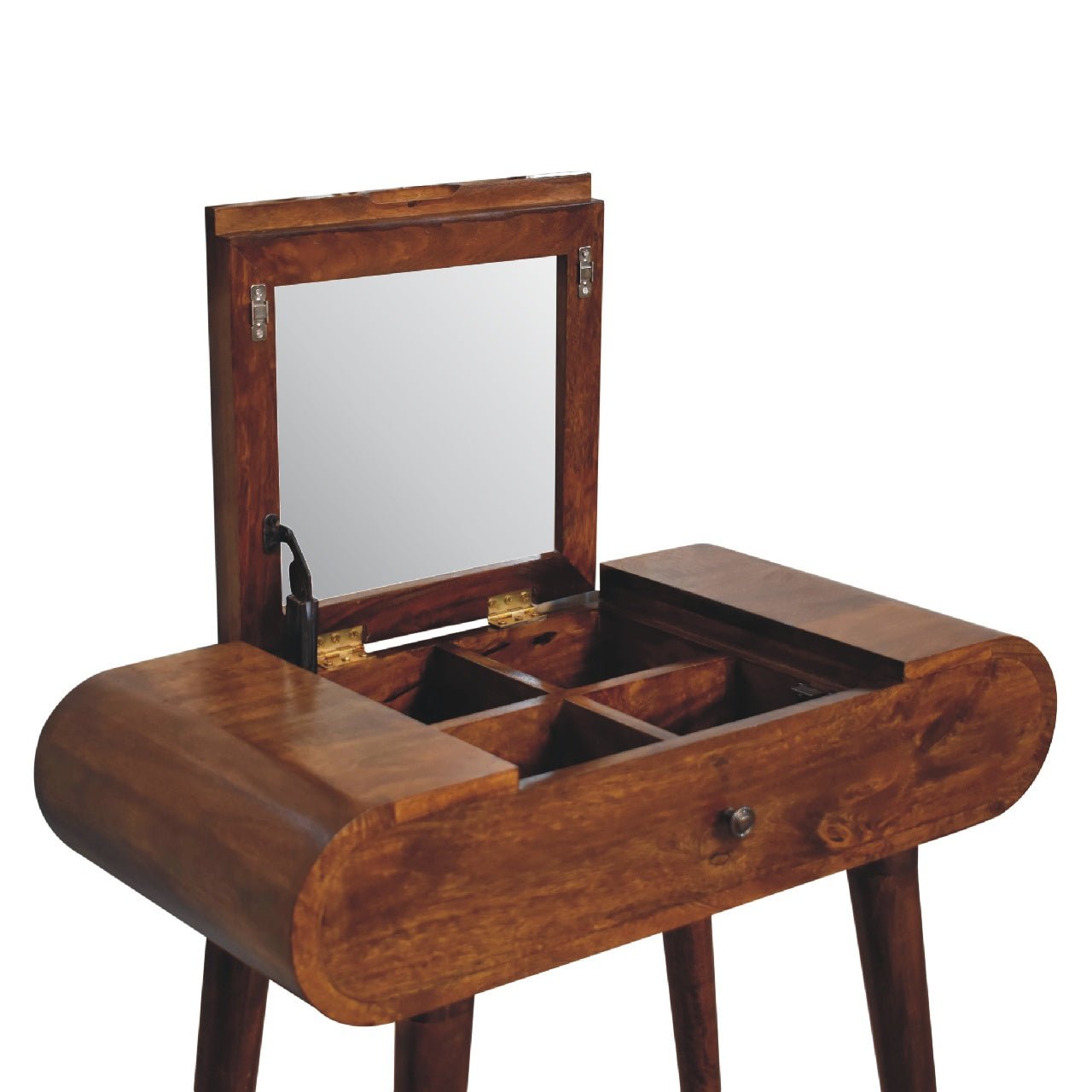 Mini Round Chestnut Fold Vanity - SILVIONIX