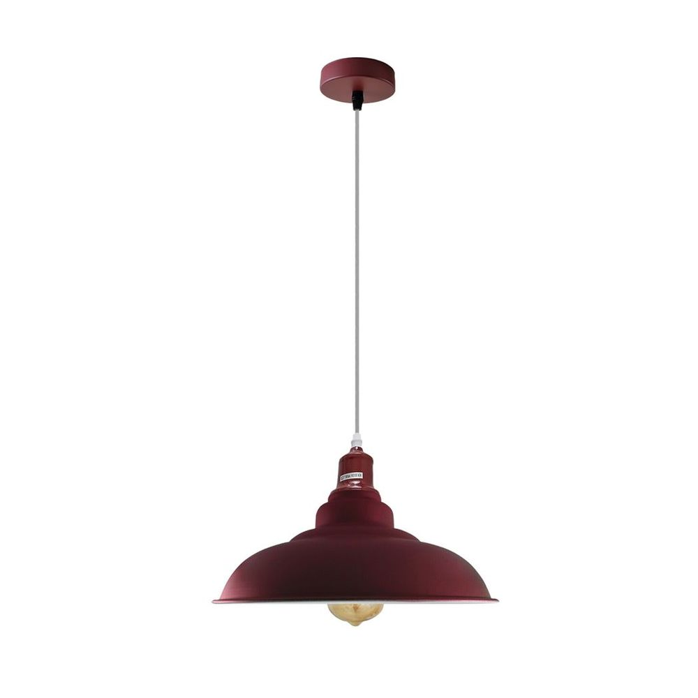 Modern Bowl Burgundy Hanging Pendant Ceiling Lamp Lighting UK E27 Pendant Light - SILVIONIX