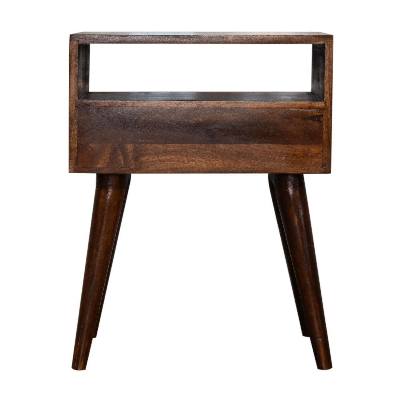 Modern Chestnut Solid Wood Bedside - SILVIONIX