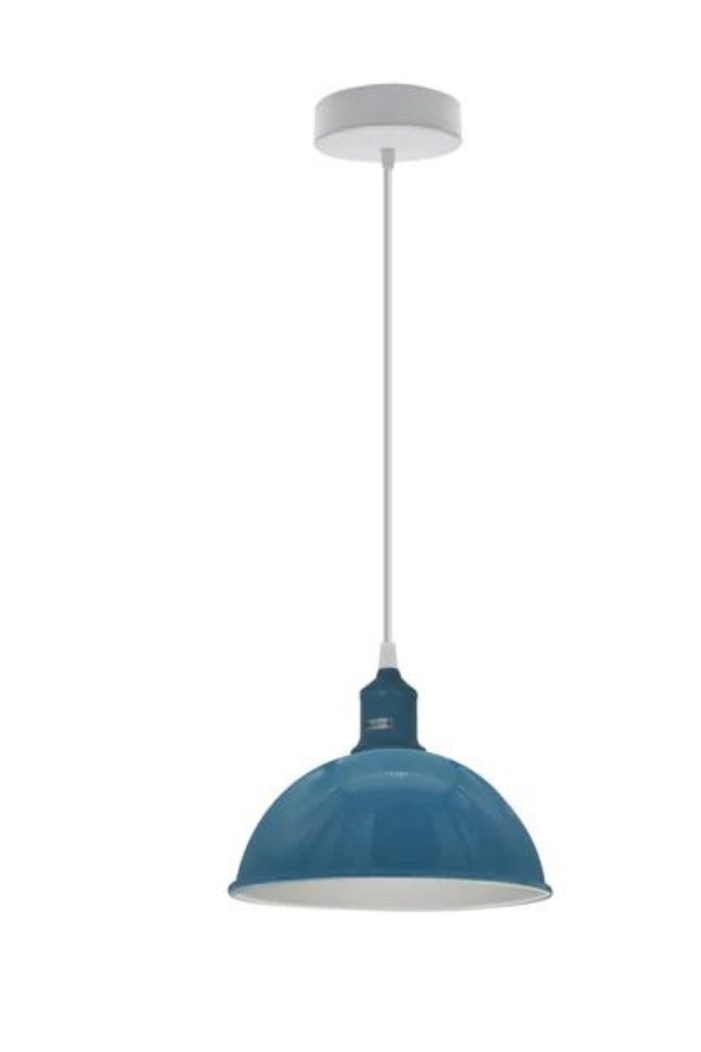 Modern Industrial Cyan Blue Ceiling Pendant Light with E27 Base Ceiling Lighting Shade - SILVIONIX