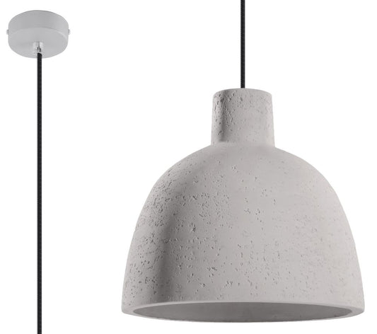 Modern Pendant lamp Damaso Concrete White Loft Design LED E27 - SILVIONIX