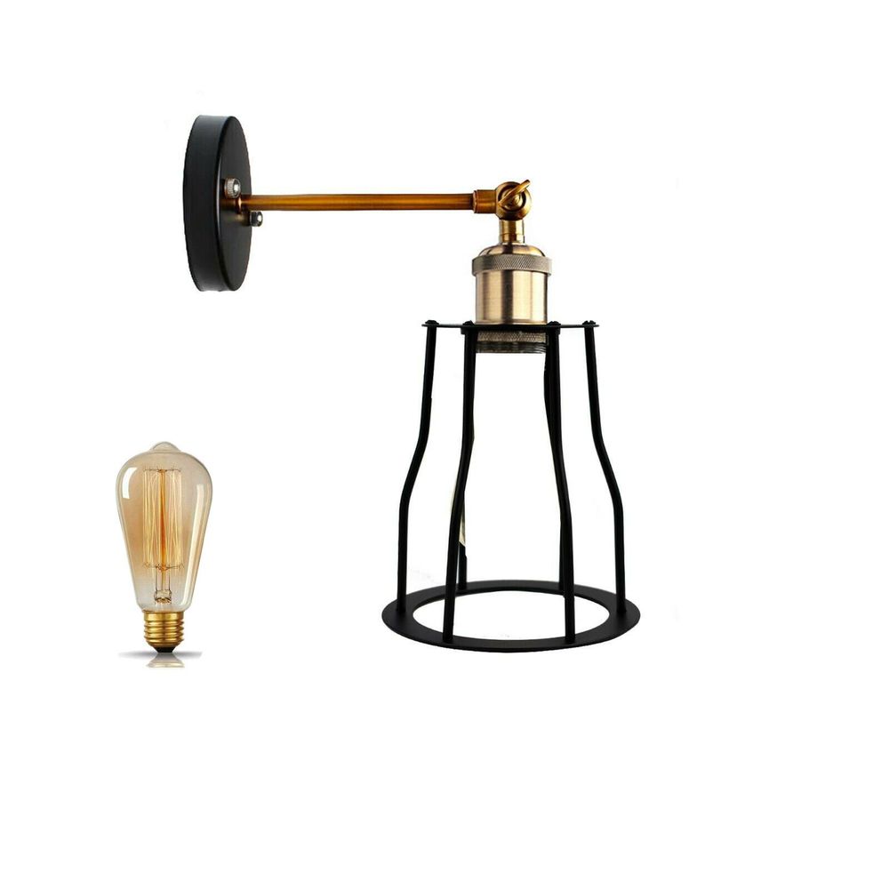 Morden Industrial Black shape Wall Light Adjustable Indoor Wall Sconce - SILVIONIX