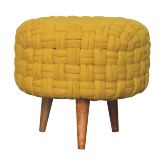 Mustard Tube Footstool - SILVIONIX