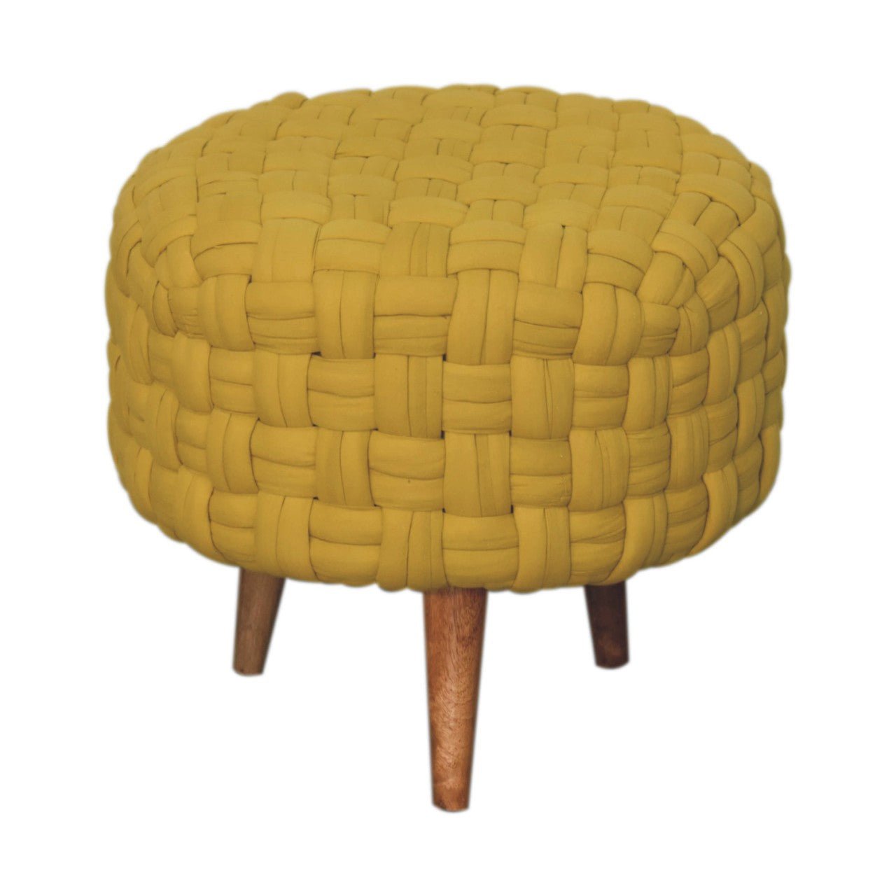 Mustard Tube Footstool - SILVIONIX