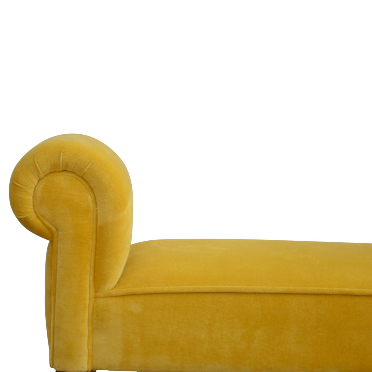 Mustard Velvet Bench - SILVIONIX