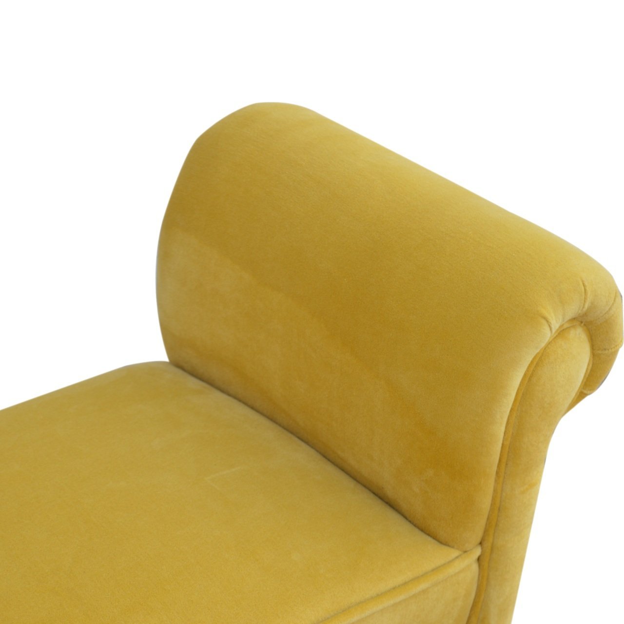 Mustard Velvet Bench - SILVIONIX