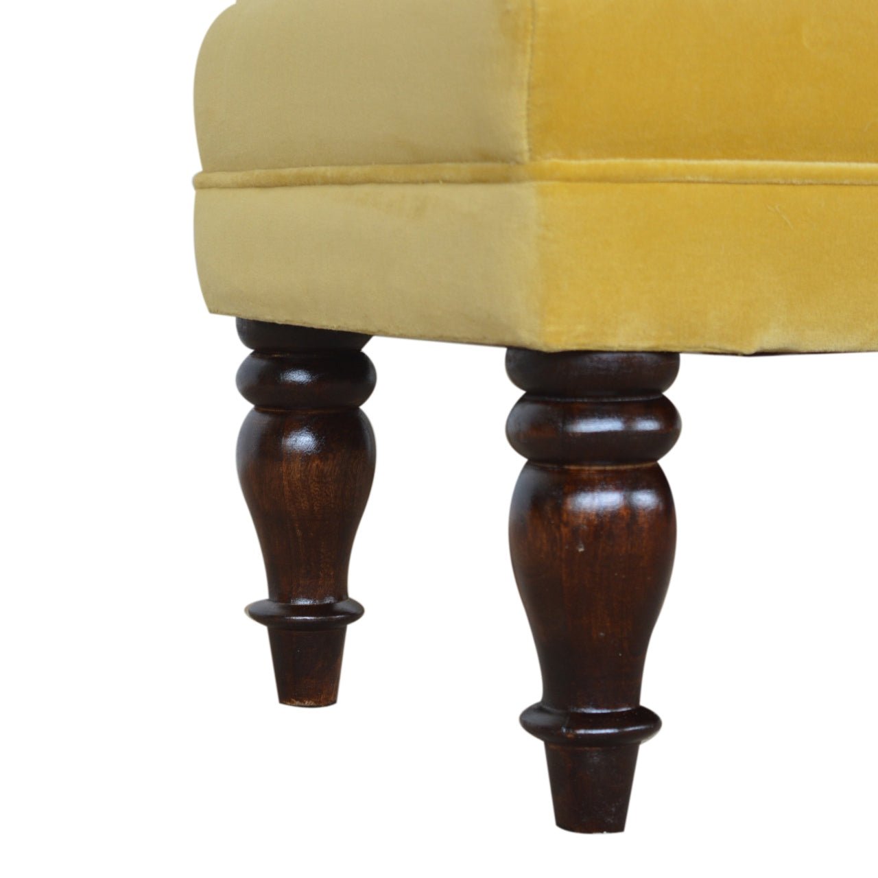 Mustard Velvet Chaise - SILVIONIX