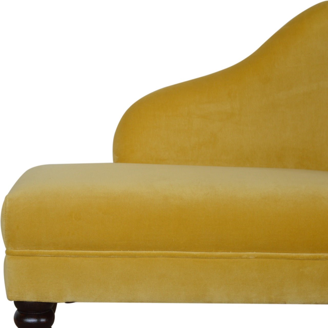 Mustard Velvet Chaise - SILVIONIX