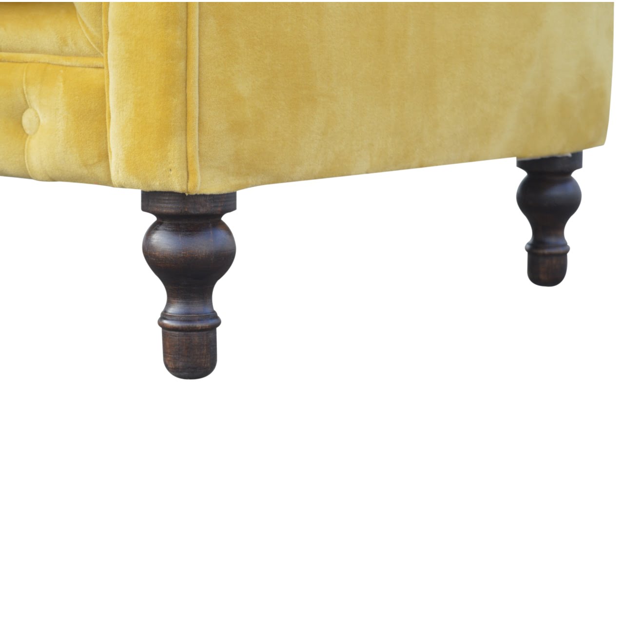 Mustard Velvet Chesterfield Sofa - SILVIONIX