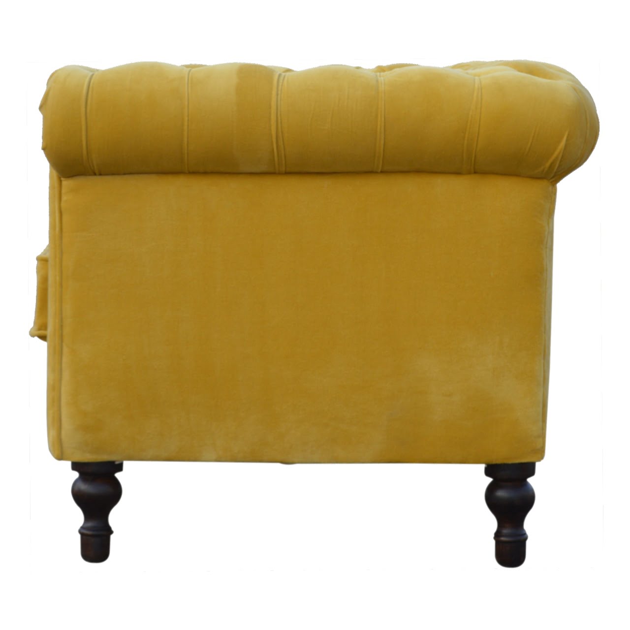 Mustard Velvet Chesterfield Sofa - SILVIONIX