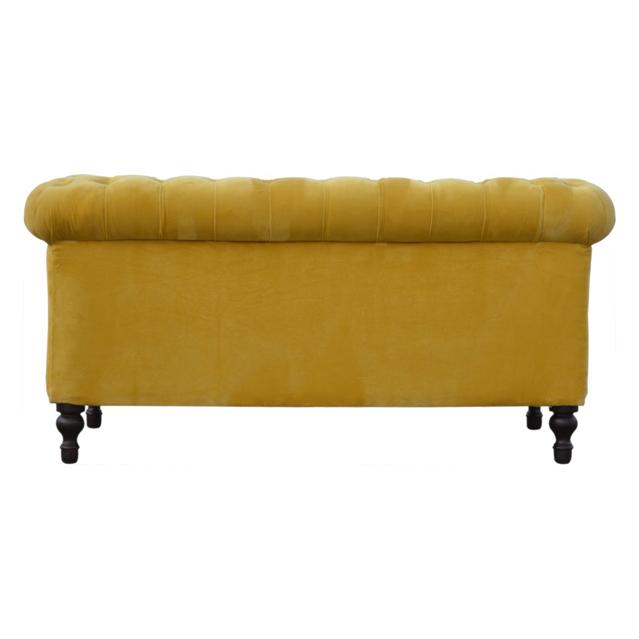 Mustard Velvet Chesterfield Sofa - SILVIONIX