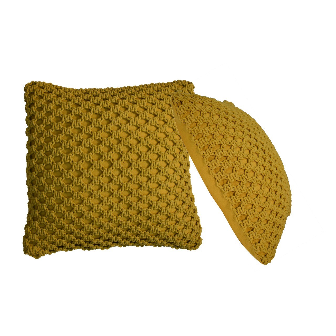 Myra Cushion Set of 2 - Mustard - SILVIONIX