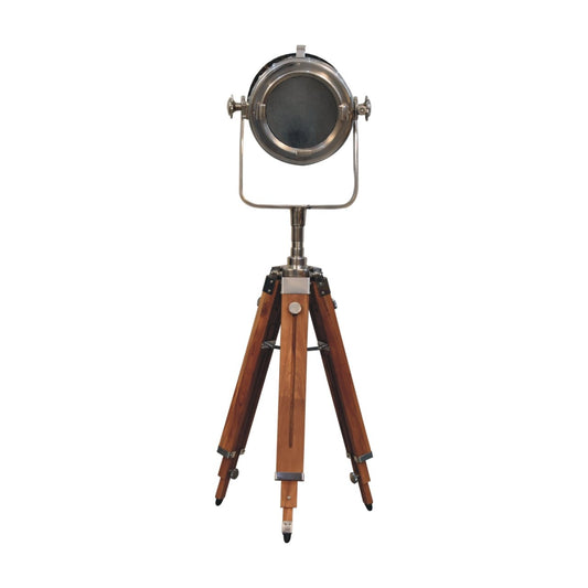Netted Chrome Tripod Fold Spotlight Floor Lamp - SILVIONIX