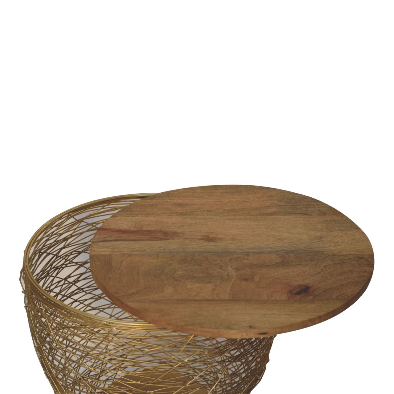 Netted Metal Side Table - SILVIONIX