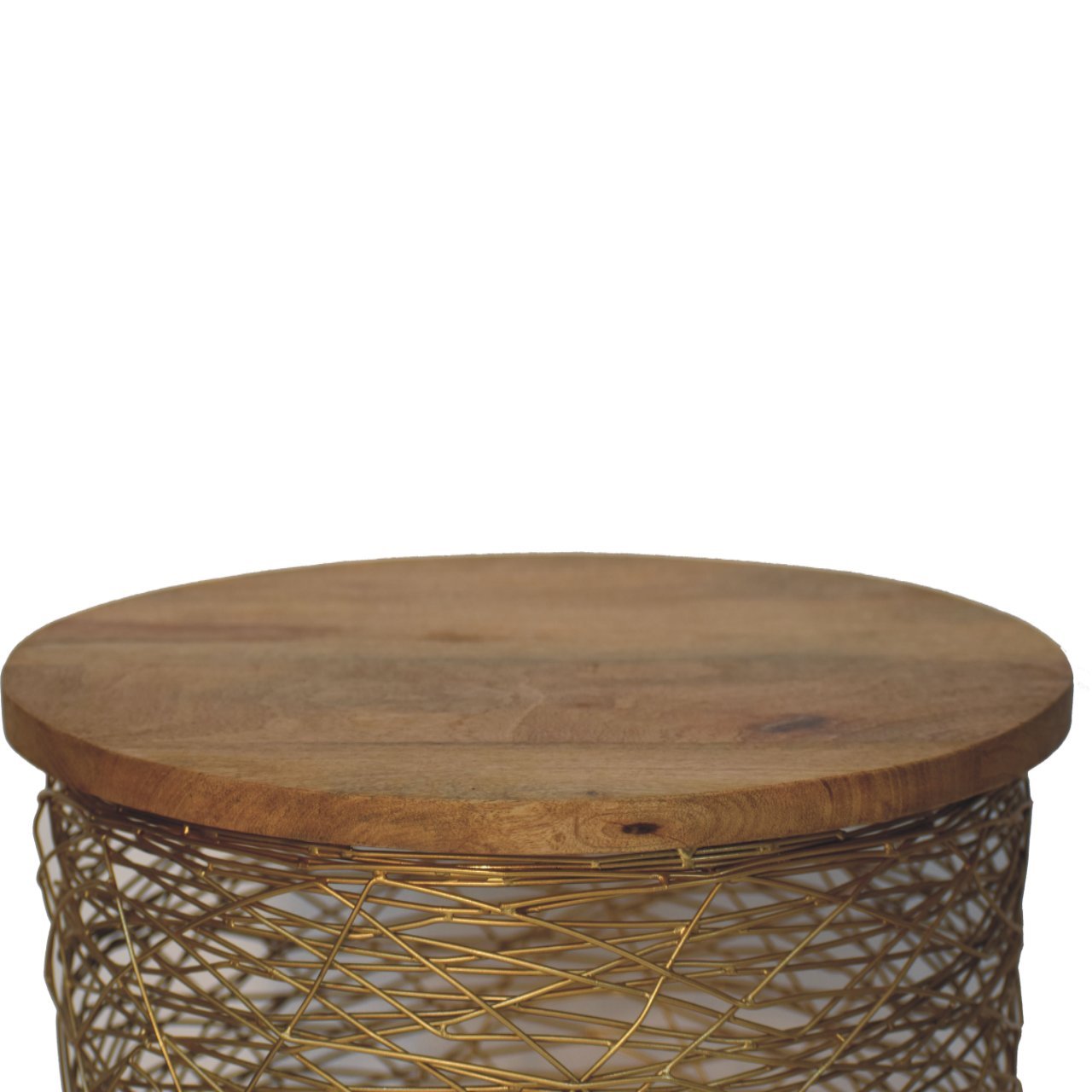 Netted Metal Side Table - SILVIONIX