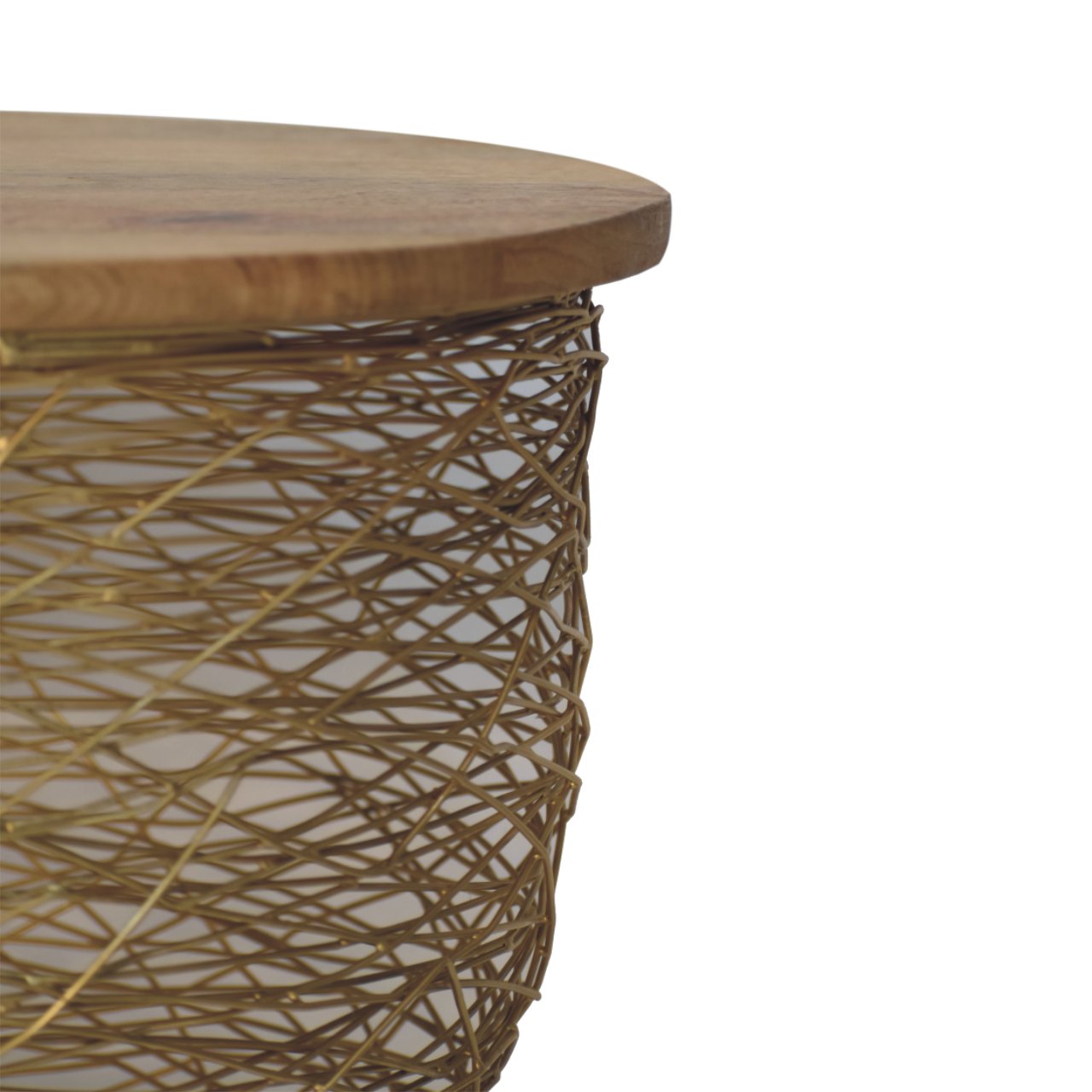 Netted Metal Side Table - SILVIONIX