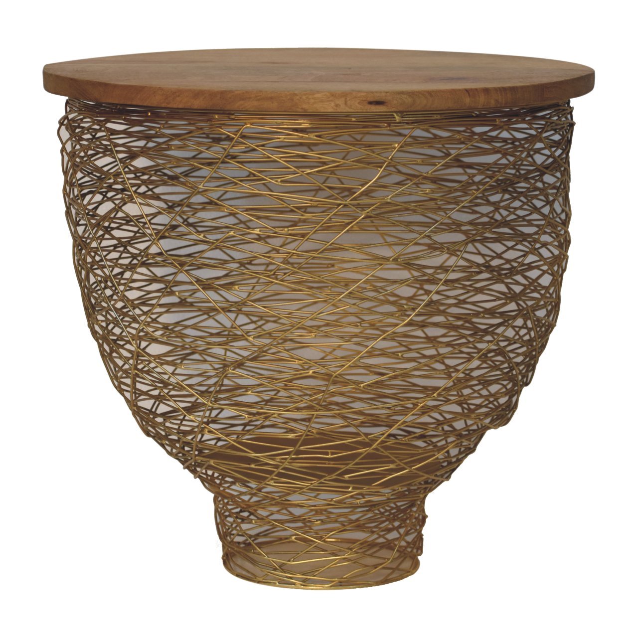 Netted Metal Side Table - SILVIONIX