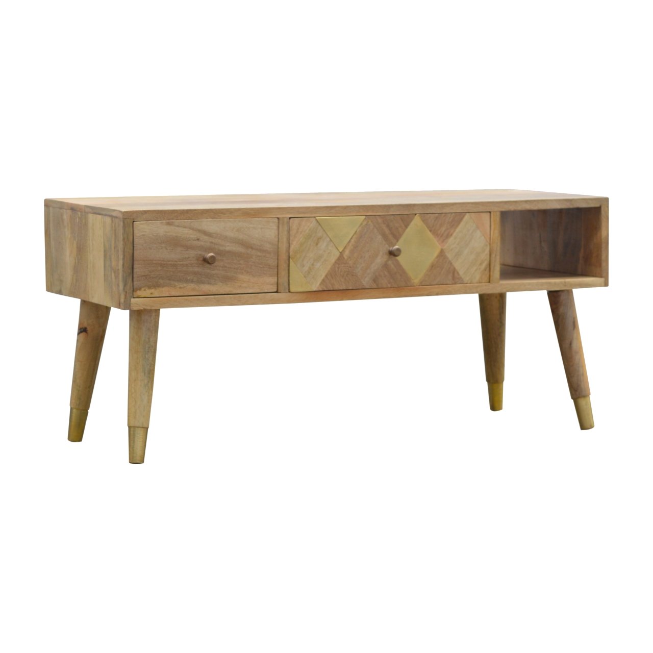 Oak - ish Gold Inlay Media Unit - SILVIONIX