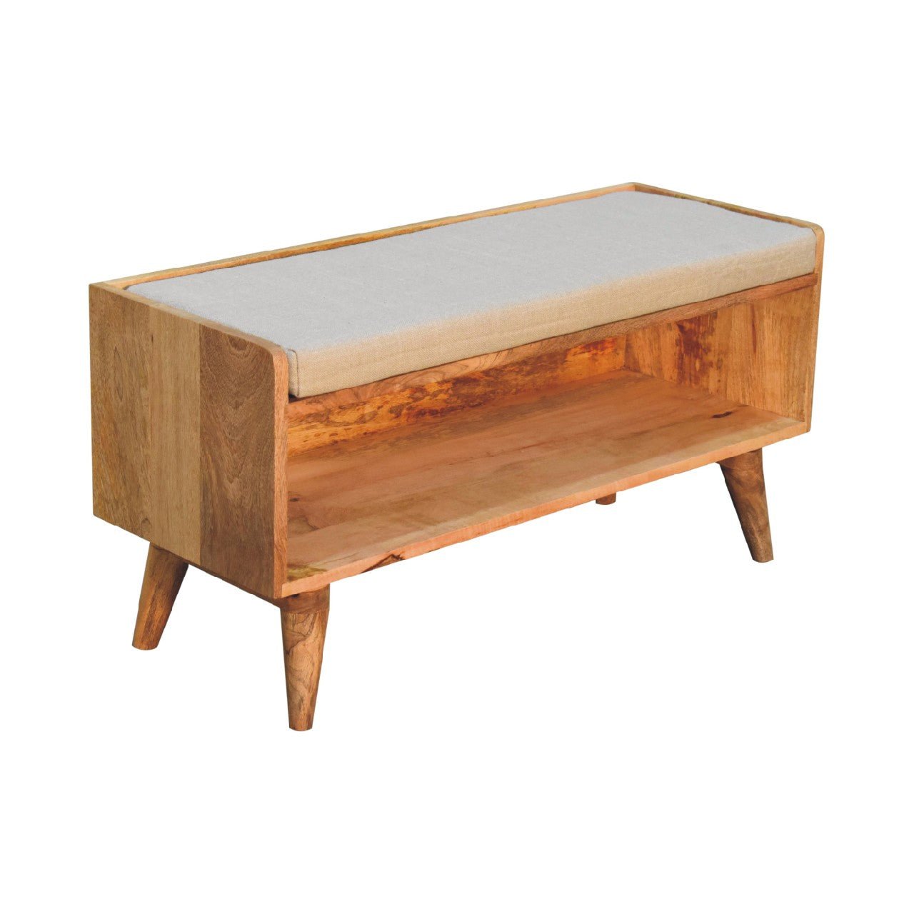 Oak - ish Nordic Storage Bench - SILVIONIX