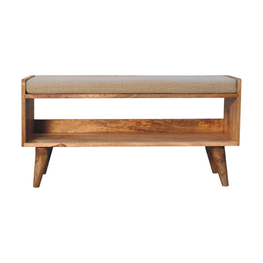 Oak - ish Nordic Storage Bench - SILVIONIX