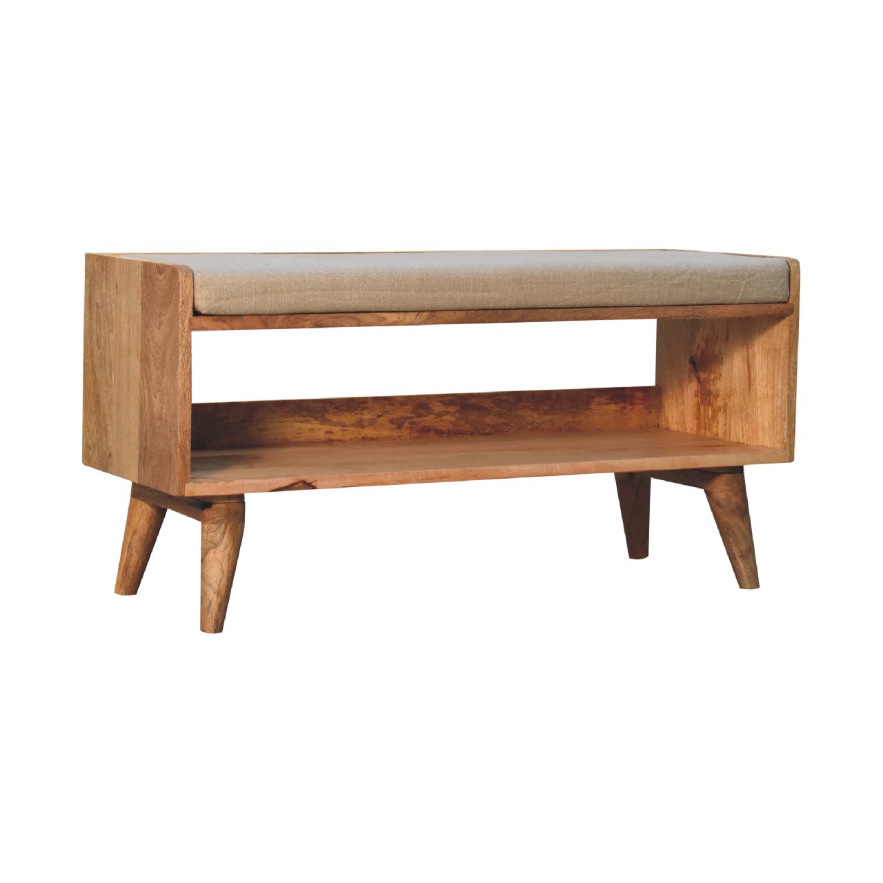 Oak - ish Nordic Storage Bench - SILVIONIX