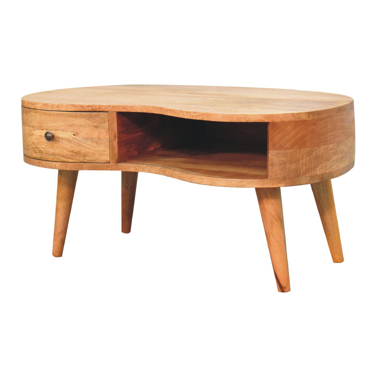 Oak - ish Wave Coffee Table - SILVIONIX