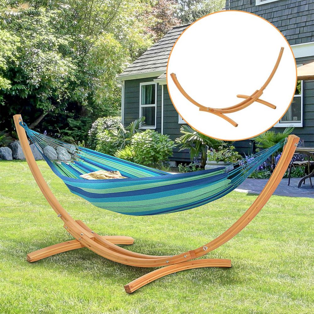 Outsunny 3(m) Wooden Hammock Stand Universal Garden Picnic Camp Accessories - SILVIONIX