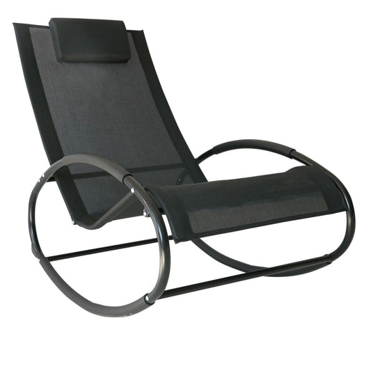 Outsunny Orbital Zero Gravity Rocking Chair, 88H cm - SILVIONIX