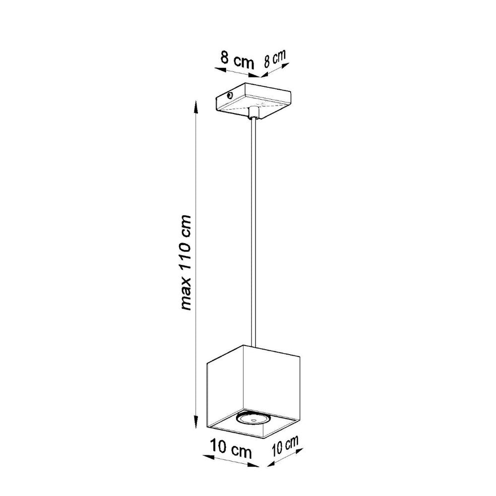 Pendant lamp aluminum Quad modern Design GU10 - SILVIONIX