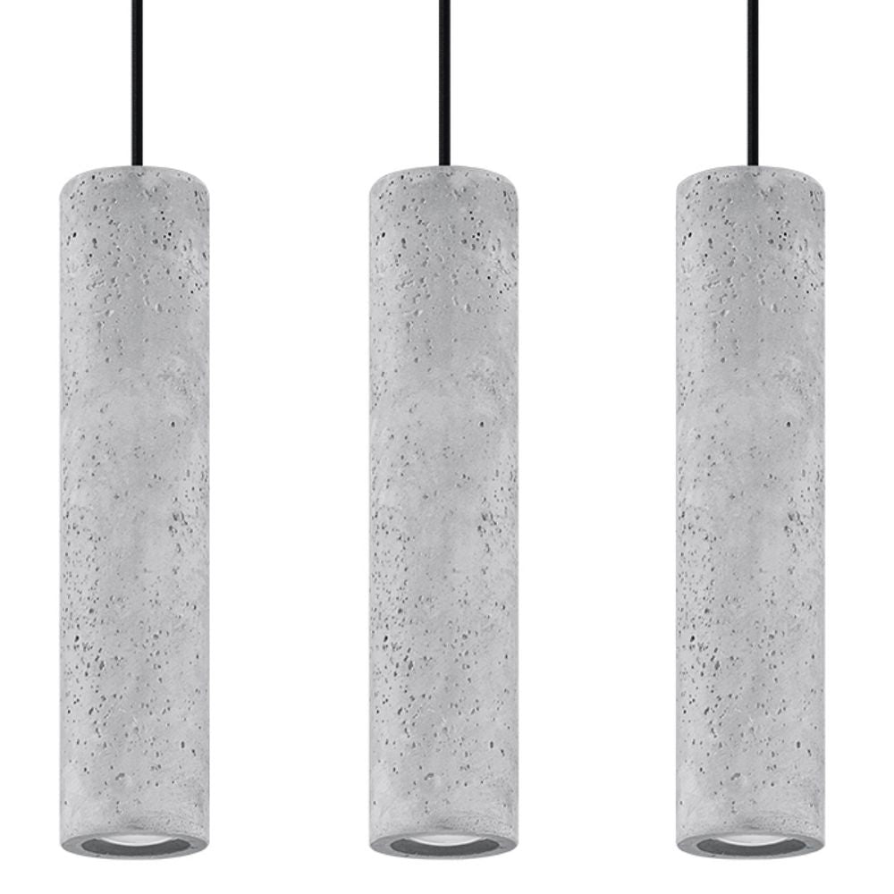 Pendant lamp concrete Luvo industrial Design GU10 - SILVIONIX