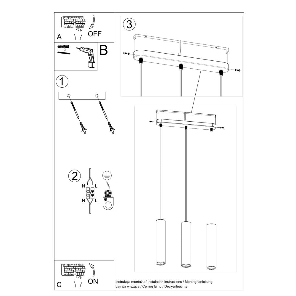 Pendant lamp concrete Luvo industrial Design GU10 - SILVIONIX