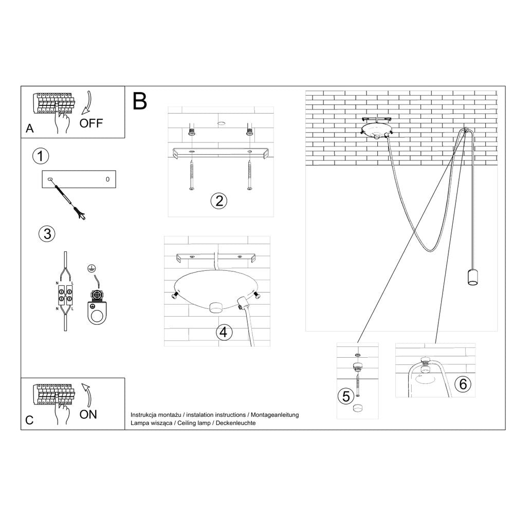 Pendant lamp fabric, steel Edison loft Design E27 - SILVIONIX