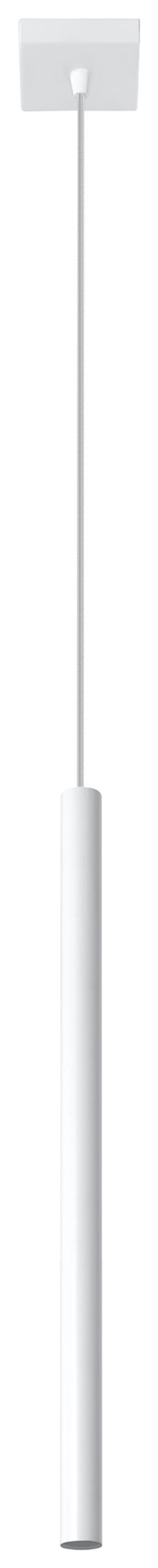 Pendant lamp PASTELO 1 White Round Tube Shape Spot Modern Loft Design LED G9 - SILVIONIX