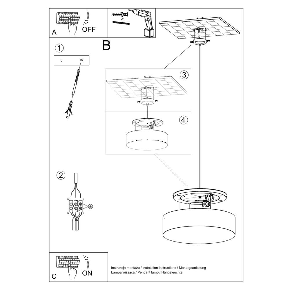 Pendant lamp PVC Arena minimalistic Design E27 - SILVIONIX