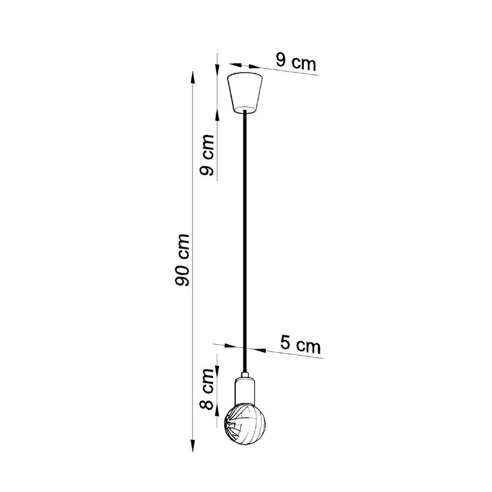 Pendant lamp PVC Diego modern Design E27 - SILVIONIX